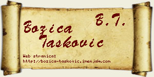 Božica Tasković vizit kartica